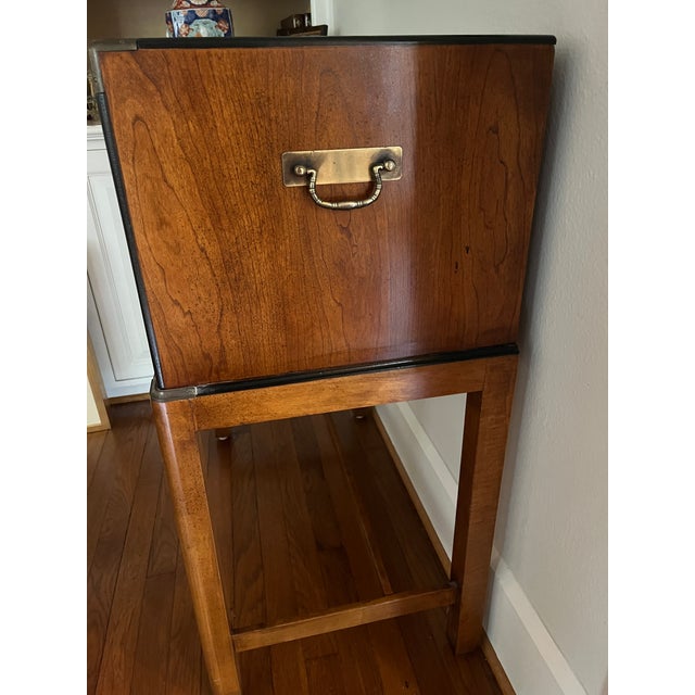 National Furniture Company Mid 20th Century Mountain Airy Campaign Style Server/Console Table For Sale - Image 4 of 9