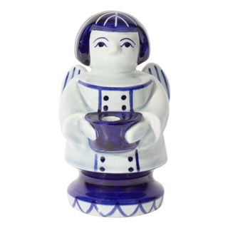 Soholm Denmark Ceramic Angel Candlestick Holder For Sale