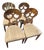 Early 19th Century Set of 4 Viennese Biedermeier Side Chairs For Sale