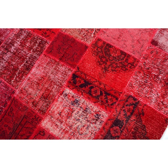 Vintage Red Anatolian Wool Carpet For Sale - Image 4 of 10