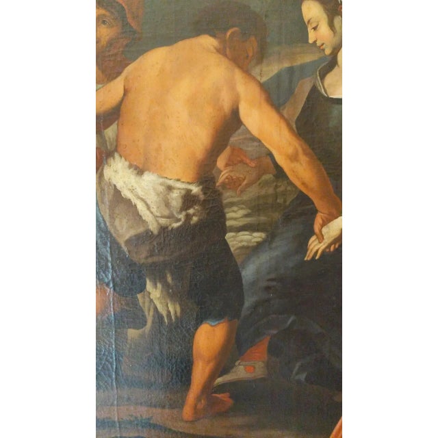 After Francesco Guarini, Country Scene with Musicians, 1680, Oil on Canvas, Framed For Sale - Image 6 of 13