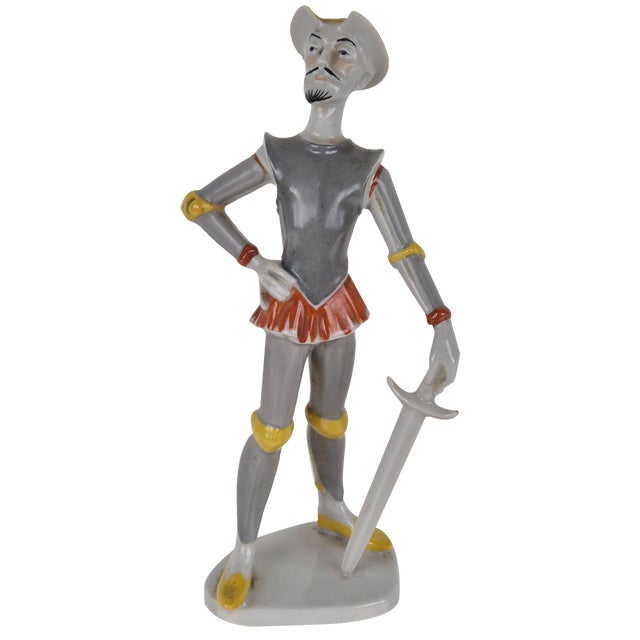 Art Deco Don Quixote De La Mancha Figure from Drasche, 1950s For Sale