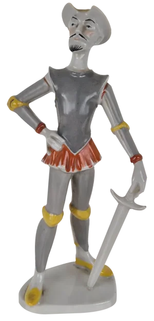 Art Deco Don Quixote De La Mancha Figure from Drasche, 1950s
