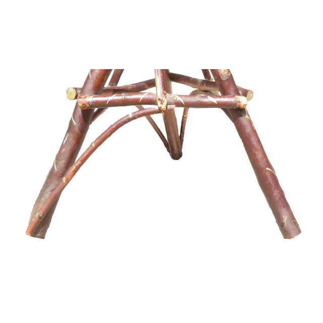 Brown Adirondack Folk Art Bentwood Twig Accent Table For Sale - Image 8 of 8