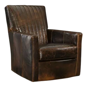 Cr Laine Malcolm Leather Swivel Chair