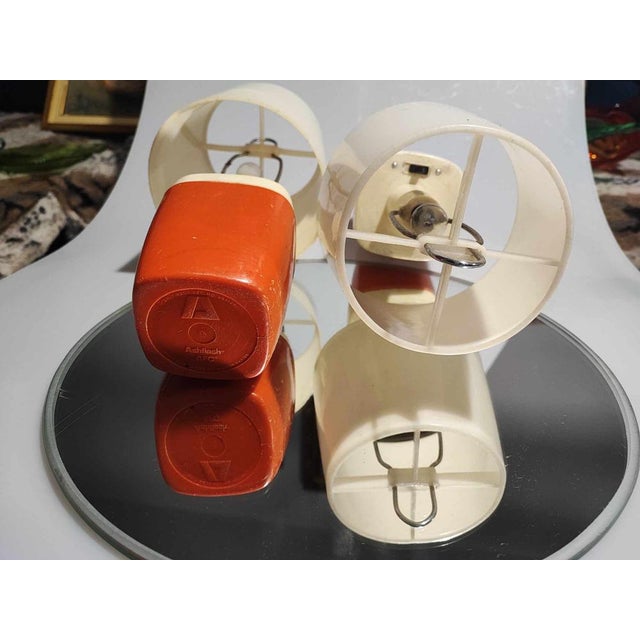 Vintage lamp from the 1970s for a camper, tent, price for 1, dimensions: height 32 cm, diameter of lampshades at the top...