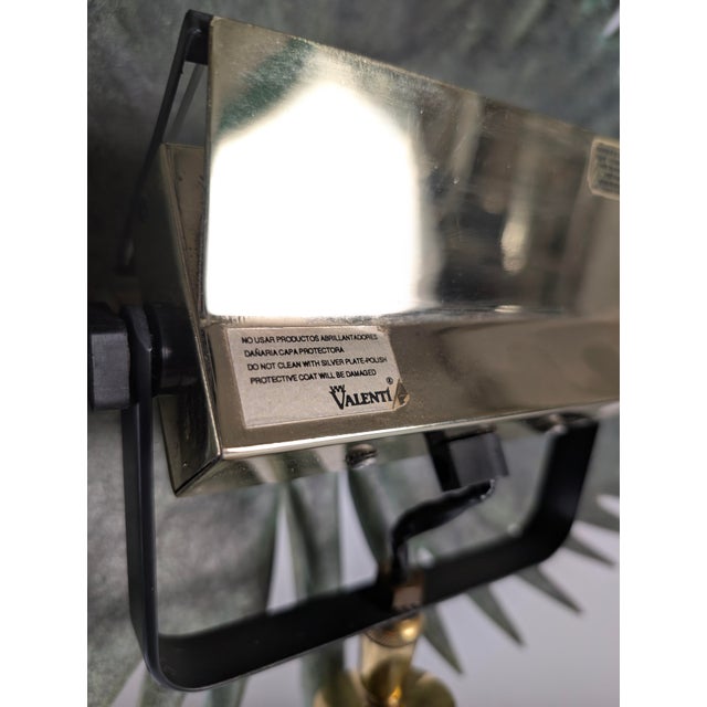 Fan Palm Bronze and Brass Table Lamp from Valenti, 1970s For Sale - Image 13 of 18