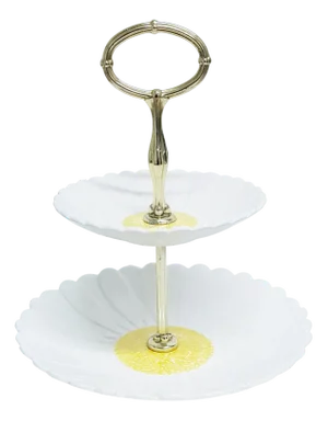 Vintage Daisy Petit Fours Server, Gien, France
