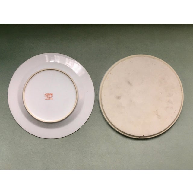 Vintage Chinese Jewel-Tone Floral Motif Export Pottery Tea Set - 7 Pieces For Sale - Image 11 of 13