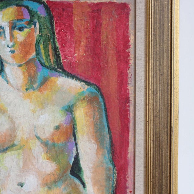 1980s Portrait IV, Late 20th Century, Oil on Canvas For Sale - Image 5 of 15