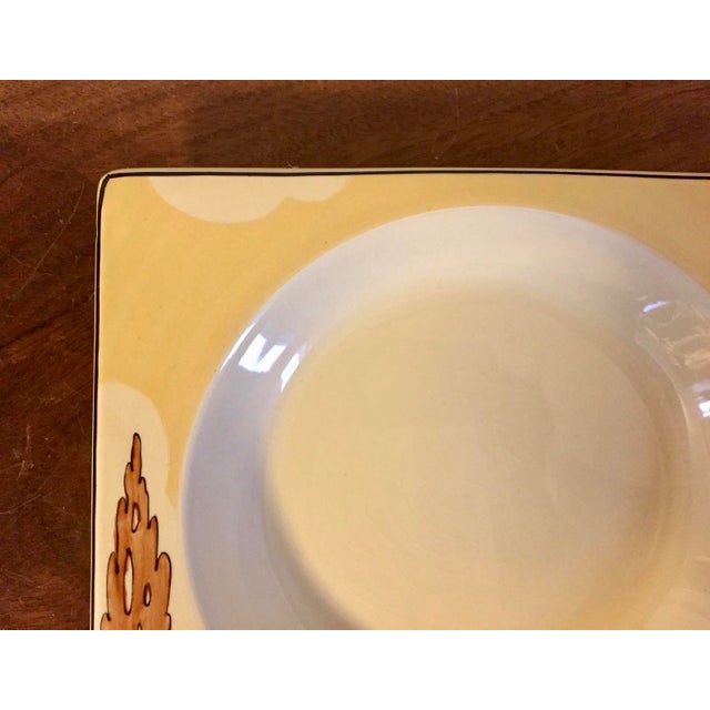 Art Deco Clarice Cliff Rectangular Plate Biarritz Bizarre Capri Pattern by Wilkinson Pottery 1930 For Sale In New York - Image 6 of 10