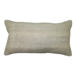 White Lumbar Minimalist Kilim Pillow For Sale