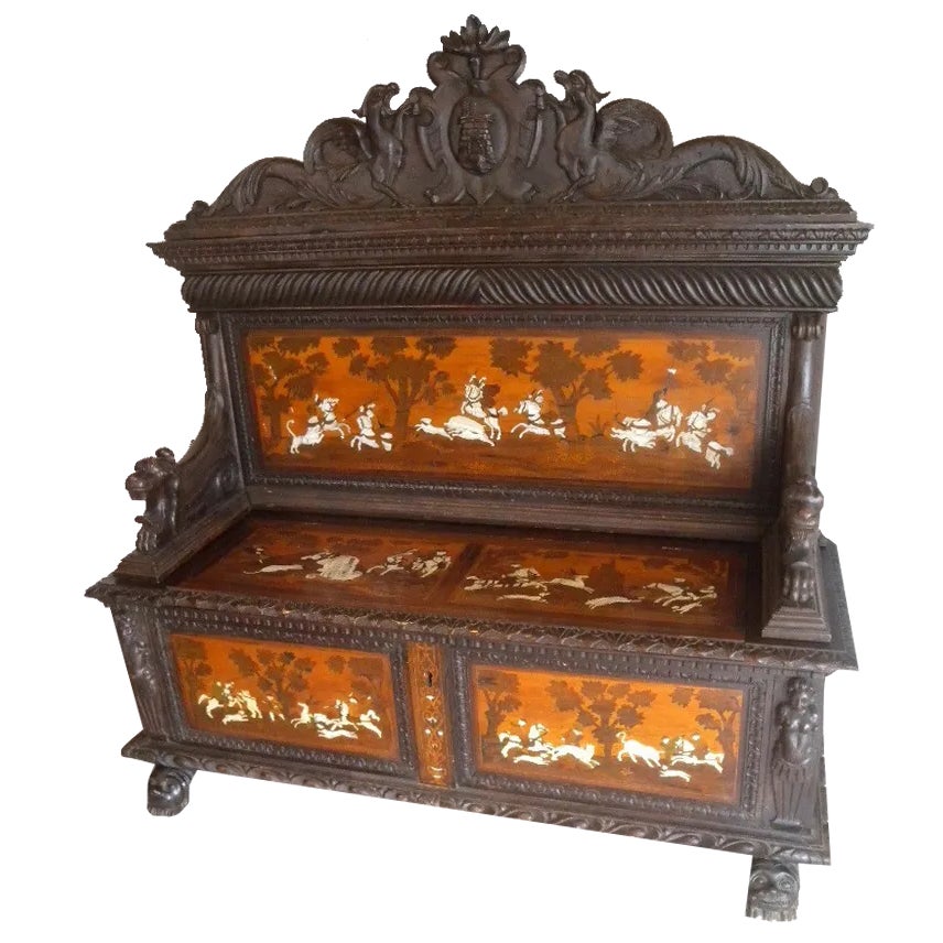 Antique Italian Renaissance Baroque Chest Bank | Chairish