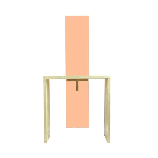 Wood Chair Cimabue in color Pelle di Pesca by Ferdinando Meccani for Meccani For Sale - Image 7 of 7