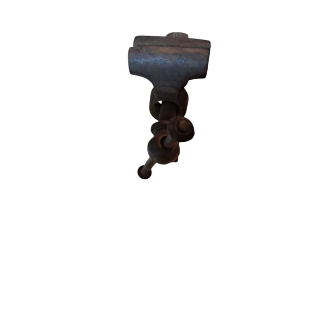 Metal Antique Working Minature Vice by Peter Stubs For Sale - Image 7 of 8