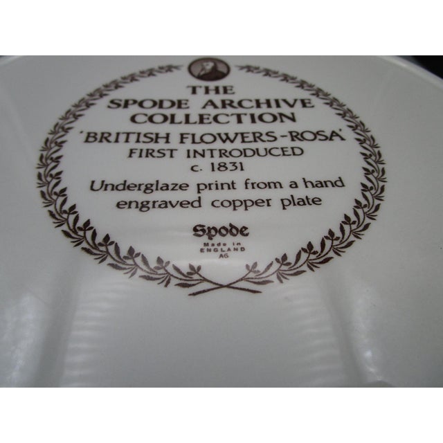 2000 - 2009 Spode Archive Collection British Flowers Rosa 12" Pink Chop Plate Serving Platter Made in England Vintage 2007 For Sale - Image 5 of 8