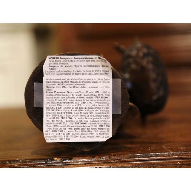 19th Century French Bronze Sculpture "The Lady With the Ducks" Signed Moreau For Sale - Image 12 of 12