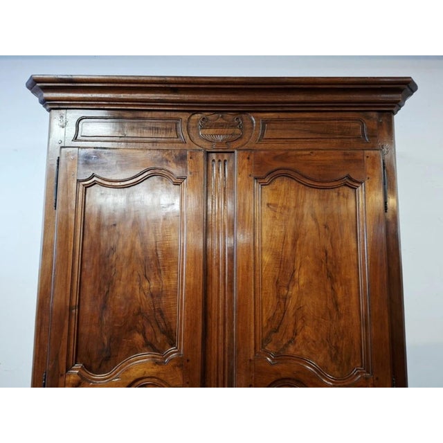 Wood Louis XV Wardrobe in Walnut For Sale - Image 7 of 12