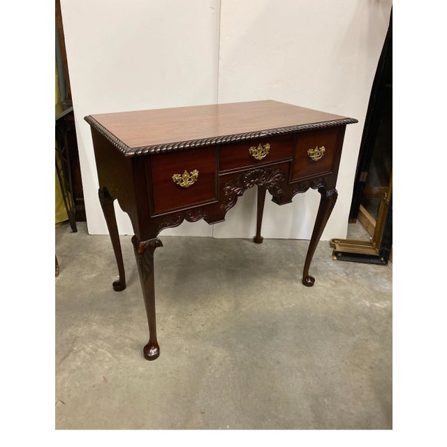 Late 19th Century Antique Centennial Hand Carved Mahogany Lowboy For Sale - Image 5 of 13