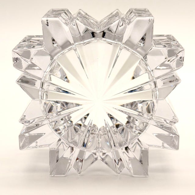 Art Deco Heavy Crystal Trinket Dish or Ashtray For Sale - Image 3 of 7