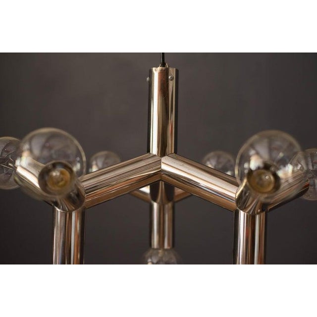 MidCentury Modern Globe Chandelier Chrome Pendant Chairish