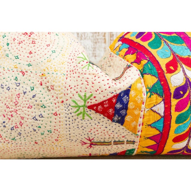 Aung Antique Tribal Grain Sack Pillow For Sale In Los Angeles - Image 6 of 10