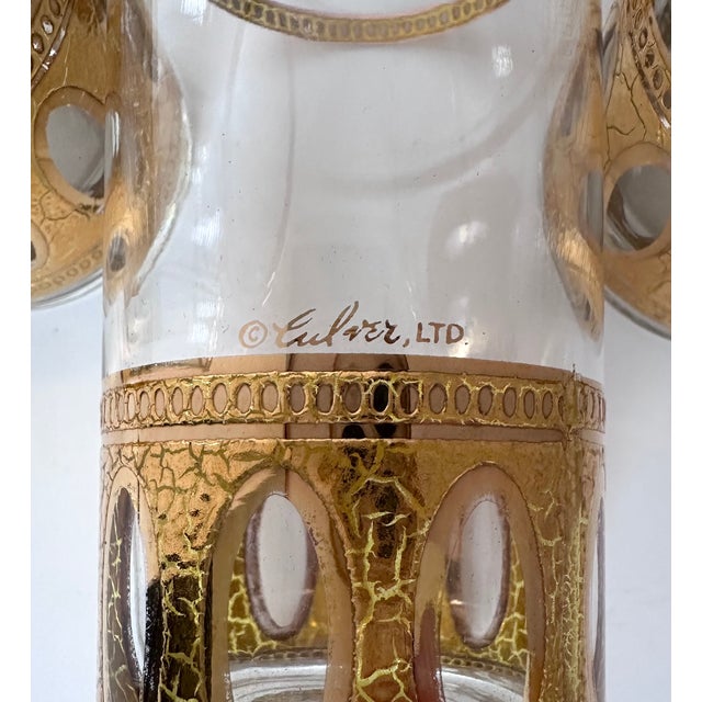 Hollywood Regency Culver Glass Highballs, Set of 4 For Sale - Image 3 of 4