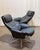 Pair Img Comfort Norwegian Leather Swivel and Reclining Lounge Chairs With Ottomans, Mid-20th Century For Sale - Image 17 of 18