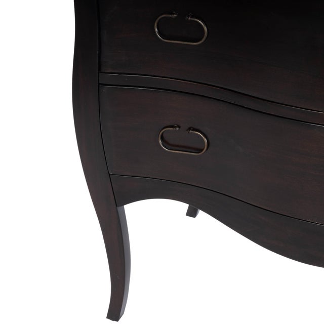 Bring a traditional antiqued charm to your master suite or entryway with this mango Wood, walnut finished two drawer...