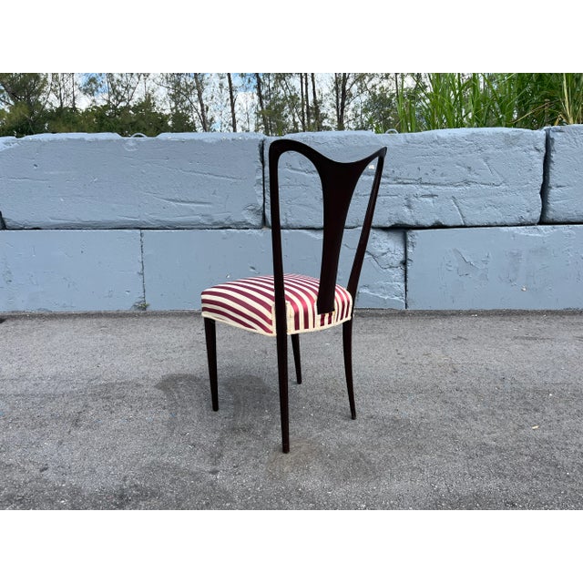 Set of Eight Dining Chairs Attributed to Osvaldo Borsani, Italy 1950s For Sale - Image 16 of 17