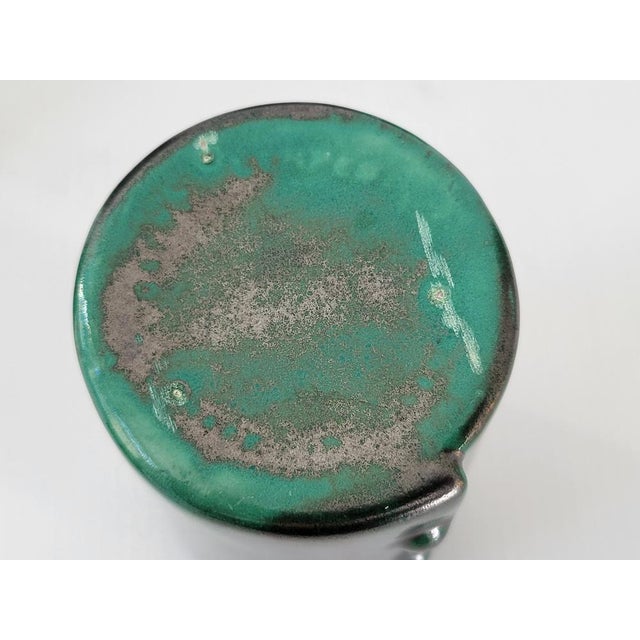 Mid-Century French Pitcher and Glasses in Glazed Ceramic, 1960s, Set of 7 For Sale - Image 11 of 13