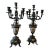 Pair of Vintage Made in Italy Brevettato Style Candelabra For Sale