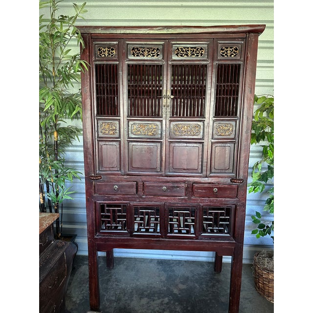 Chinese Antique Chinese Kitchen Cabinet For Sale - Image 3 of 7
