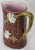 Large Size Antique American Victorian Majolica Dogwood Tree & Flower Pitcher For Sale - Image 4 of 13