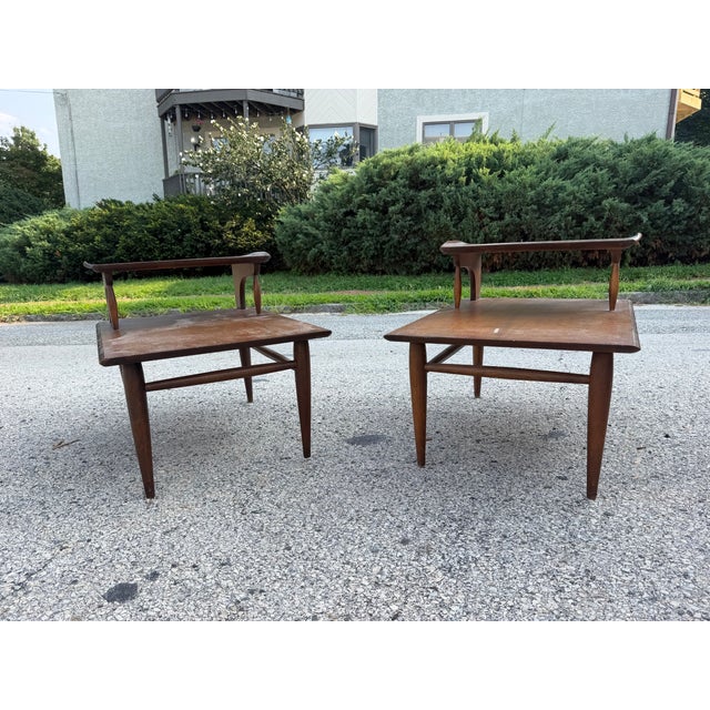 Mid Century Bassett Furniture Side Tables, Pair For Sale - Image 11 of 11