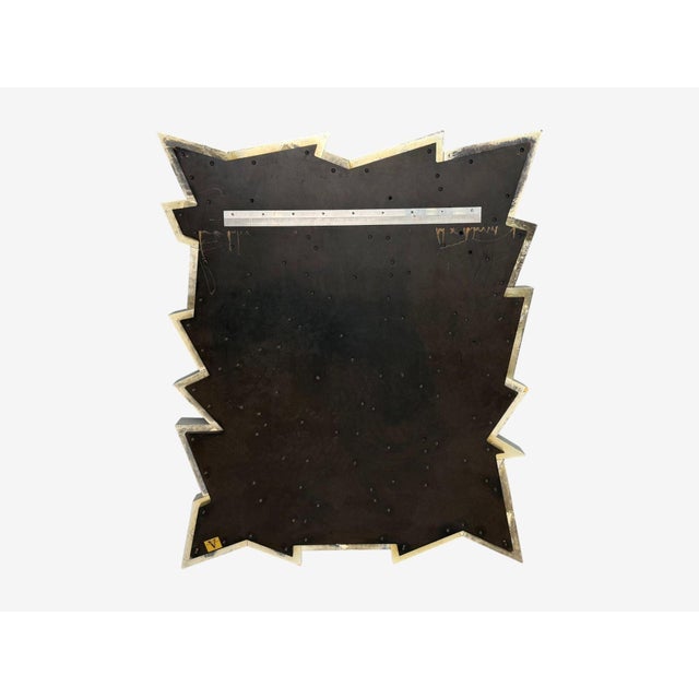 Brutalist Style, Geometric Chrome Wall Mirror, American, 2010s For Sale - Image 9 of 9