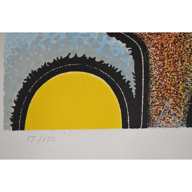 1990s Anton Cetin (Born in 1936) “Face With Long Braids” Lithograph Signed and Numbered 17/150. For Sale - Image 5 of 9