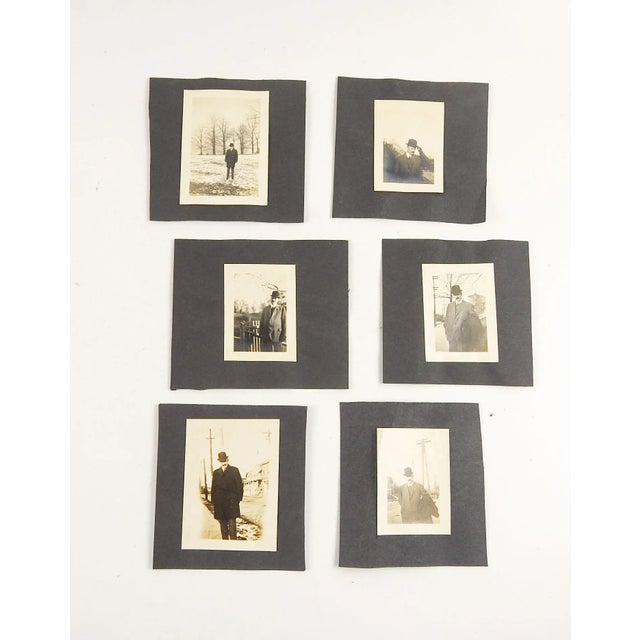 Shabby Chic Early 20th Century A Man & His Hat Photographs - Set of 10 For Sale - Image 3 of 5