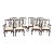 Set of Eight Vintage Chippendale Ornate Dining Room Chairs ~ Ball Claw Feet For Sale