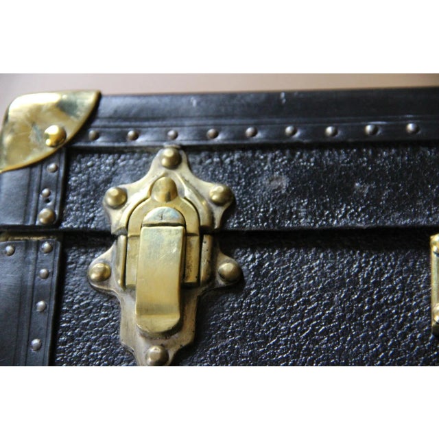 Vintage Black Leather Vanity Case For Sale - Image 10 of 16