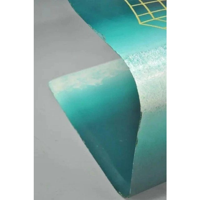 Late 20th Century Alan Siegel 1985 Vintage Bent Wood Hand Painted Fish & Net Chair Artist Signed For Sale - Image 5 of 10