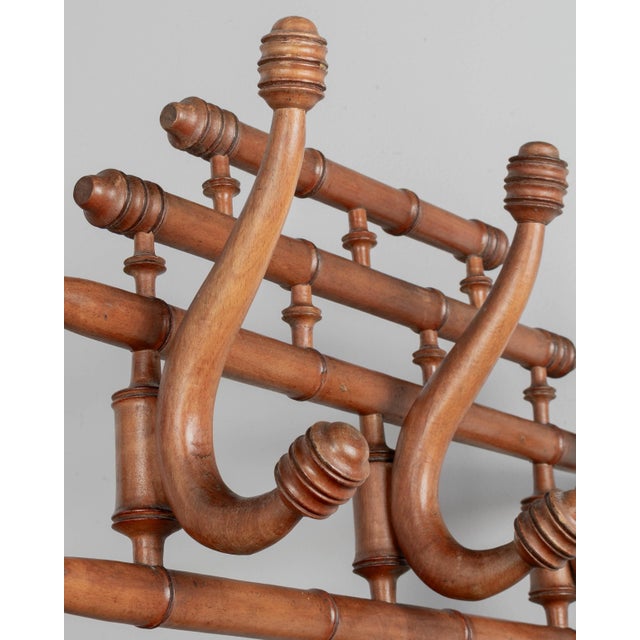 19th Century French Faux Bamboo Hall Tree or Coat Rack For Sale In Orlando - Image 6 of 10