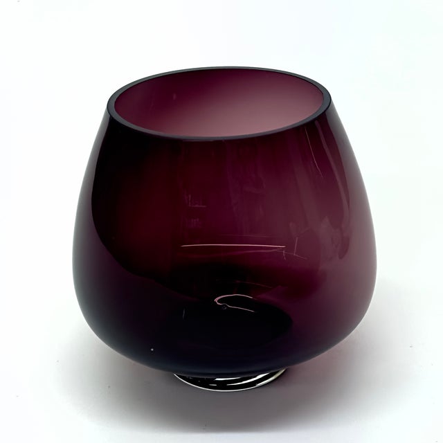 Amethyst Amethyst Glass Bowl Curation - Group of 3 For Sale - Image 8 of 14