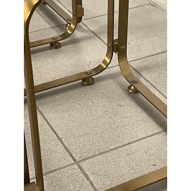 Tables in Brass and Glass, 1970s, Set of 2 For Sale - Image 9 of 18