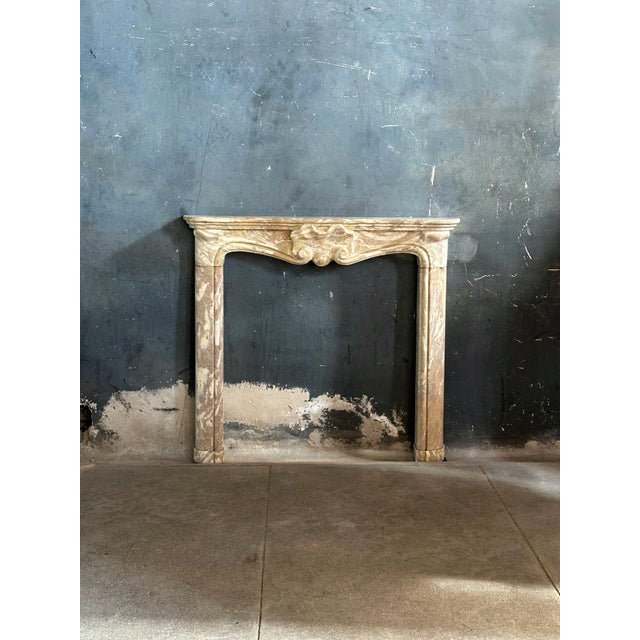 Louis XV Sarrancolin Framboise Marble Mantle For Sale - Image 4 of 11