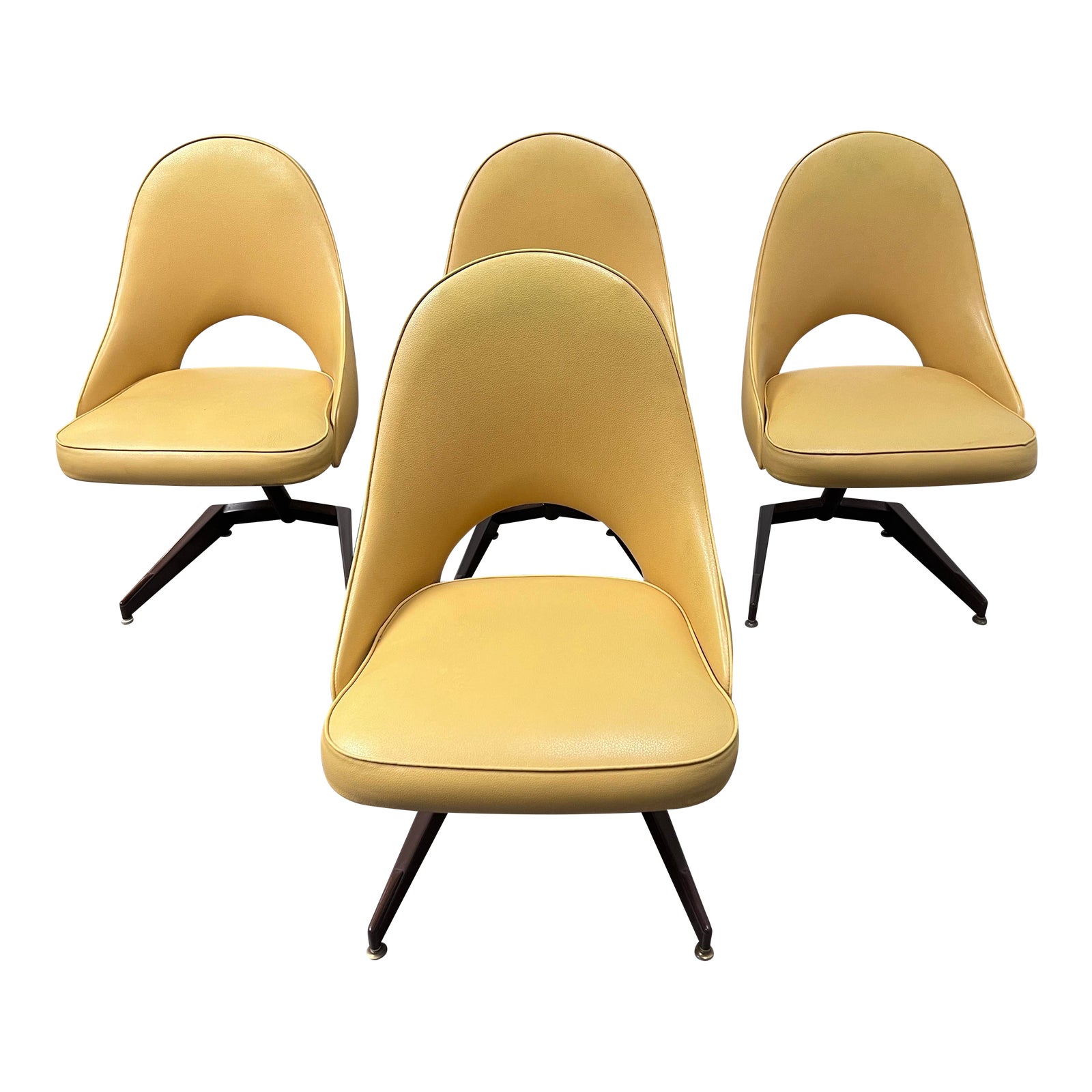 Vintage CalStyle Vinyl Dining Room Chairs, Set of Four Chairish