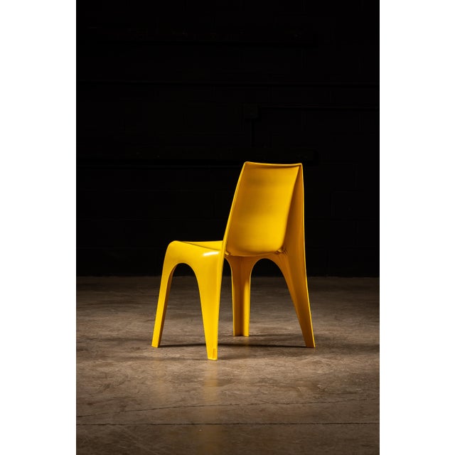 Plastic 1960s Marbon Cycolac Yellow Molded Plastic Chairs For Sale - Image 7 of 10