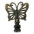 Vintage Bronze Butterfly Lamp Finial For Sale