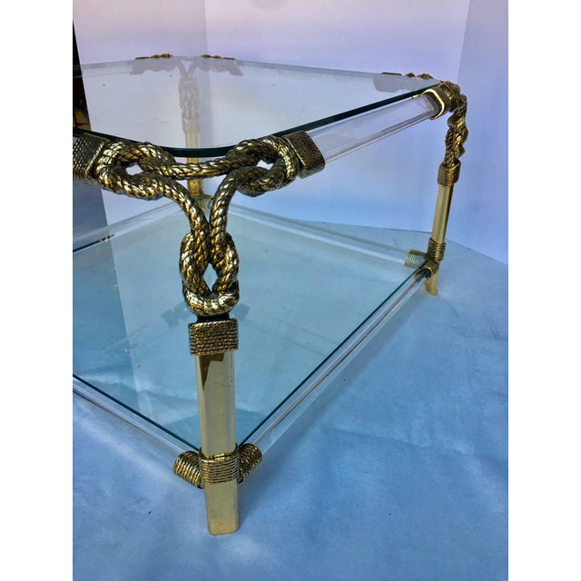 Hollywood Regency Style Sculptural Rope Cocktail Table by Meubles Curvasa, Spain For Sale - Image 4 of 8