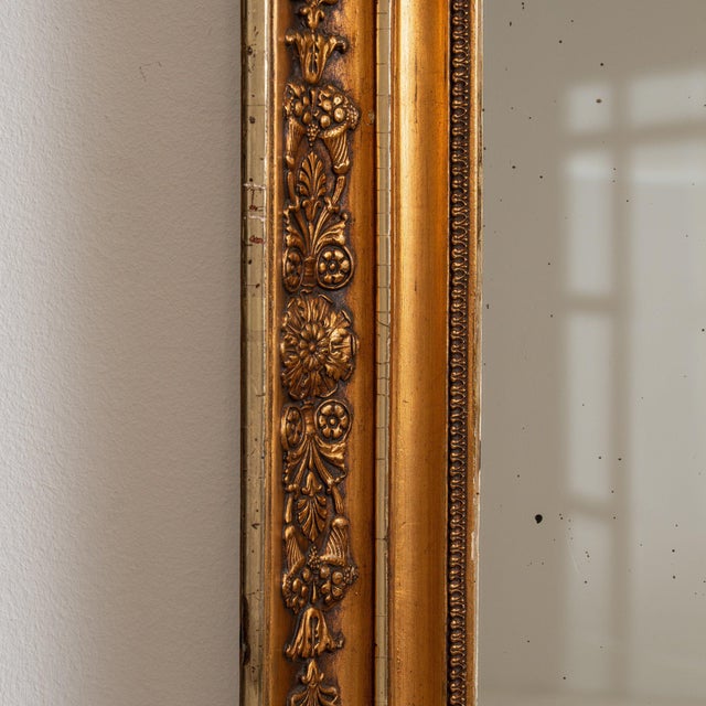 19th Century France Antique Gold Carved Giltwood Mirror For Sale In Greensboro - Image 6 of 9